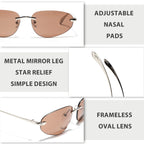 GLEN Rimless Oval Shades